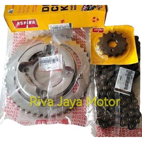 Gear Gir Paket Set + Rantai Honda GL Pro Max Neotech Megapro Lama Mega Pro Primus Original Aspira As