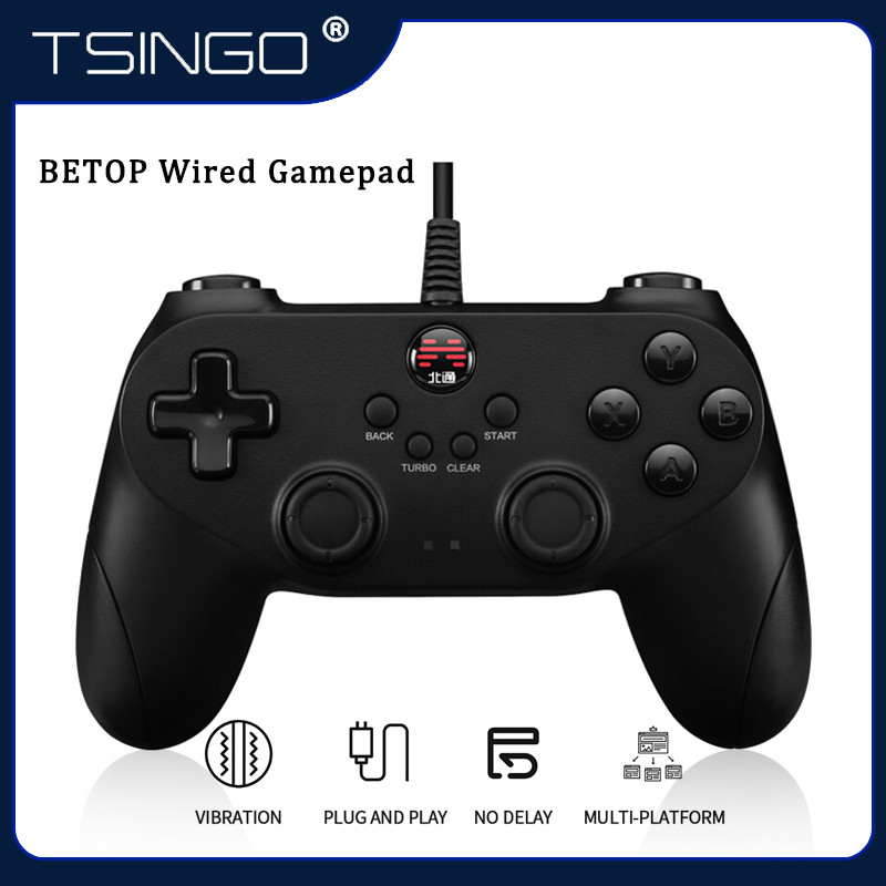 TSINGO BETOP D2E 2M USB Wired Gamepad For Android/PC/TV Box/PS4/PS3 Vibration Motor Game Controller 