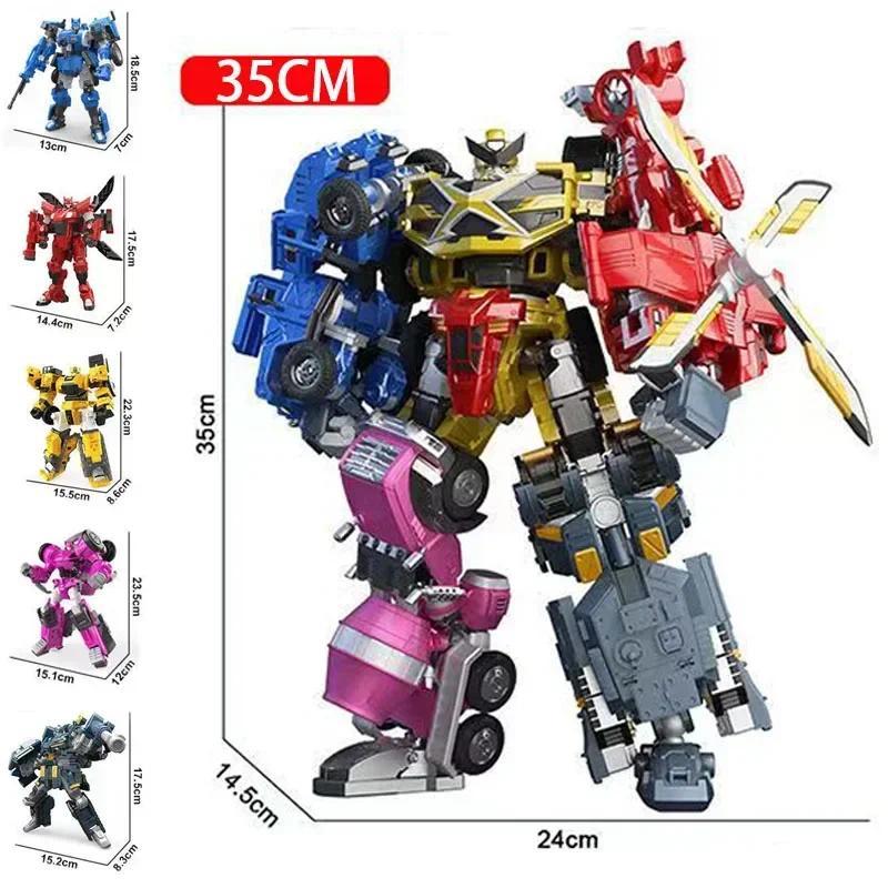 MiniForce 5 in 1 Penta X Ranger Transformation Robot Bot PENTATRON Model Mini Force Deformation Comb