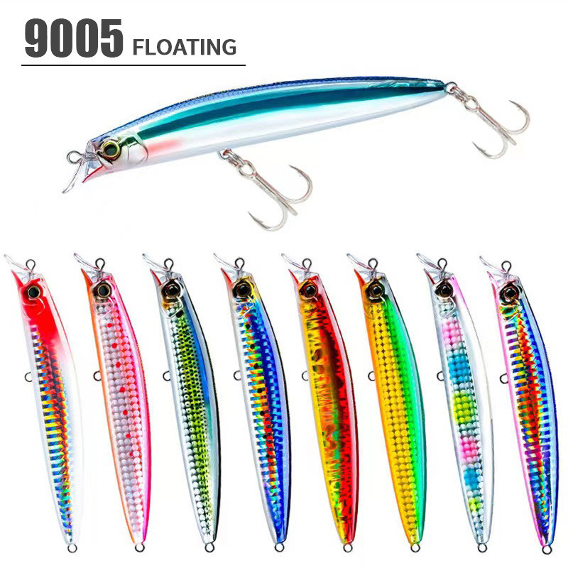 seesii Umpan ikan minnow mengambang buatan 115mm/15g untuk memancing di laut pabrik 9005