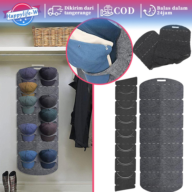 Rak Topi Gantung Hat Storage Tas Tempat Topi Gantung Dinding Display Topi Felt Hat Storage Rak Topi 