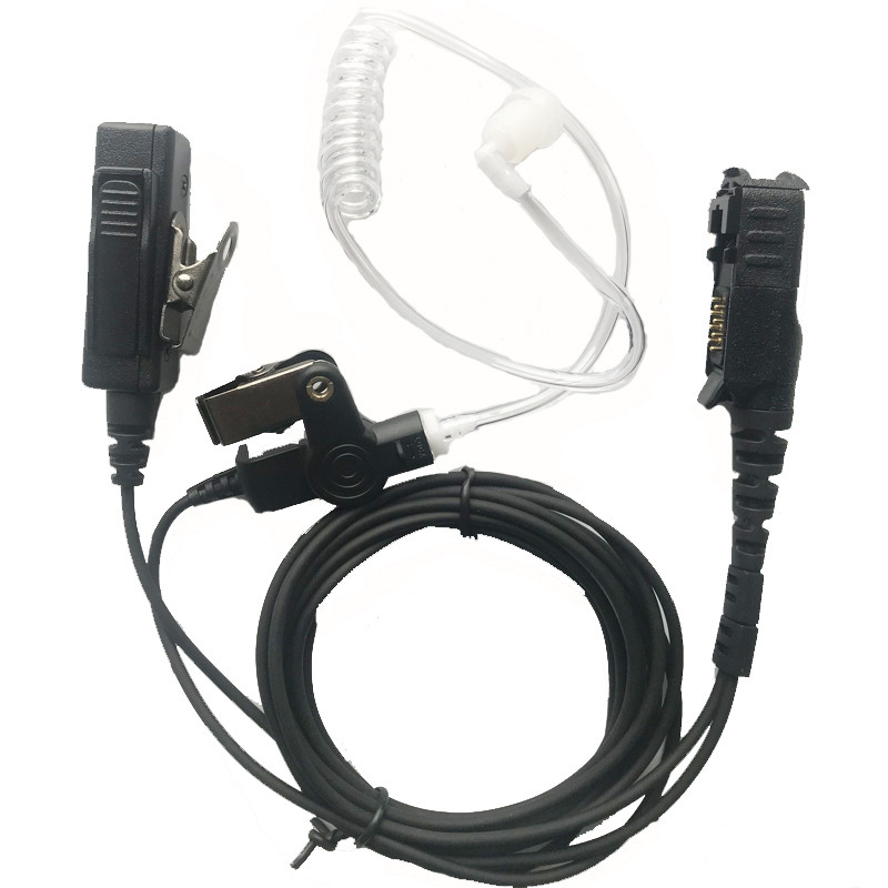 Acoustic Tube Earpiece Mic for Motorola, 2 Wire Surveillance, MTP3550, MTP3100, MTP3200, MTP3500, DP