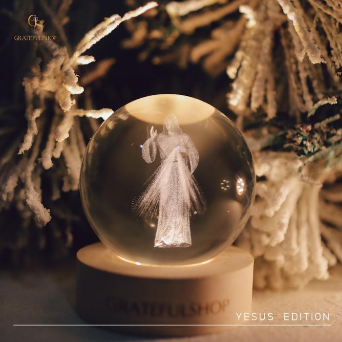 Grateful - Glow Lamp /Lampu Tidur Salib Bunda Maria Tuhan Yesus - Yesus