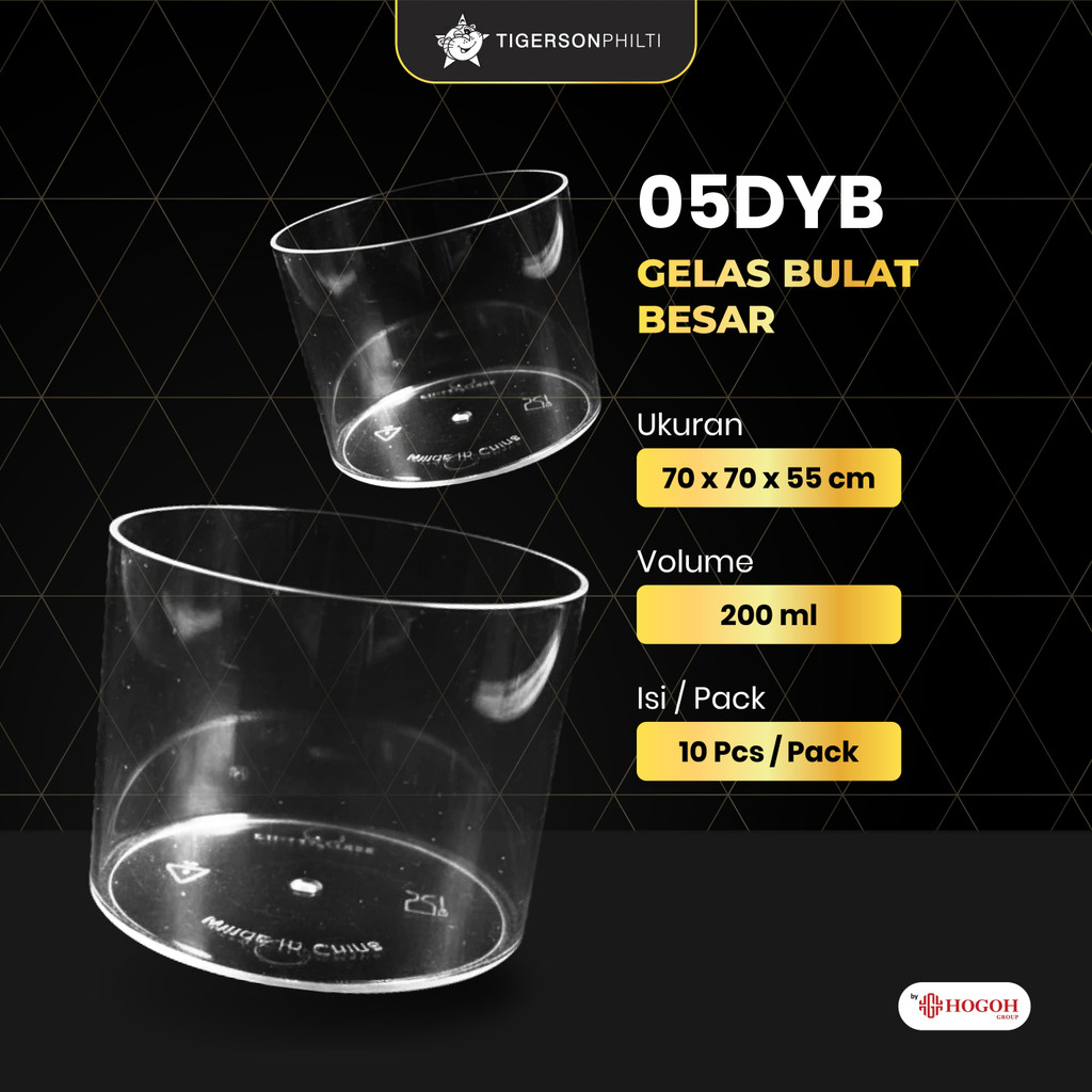 Cup Bulat Besar Jelly/wadah cup jelly/ Cup Dessert 200 ml ISI 10 PCS - 05DYB