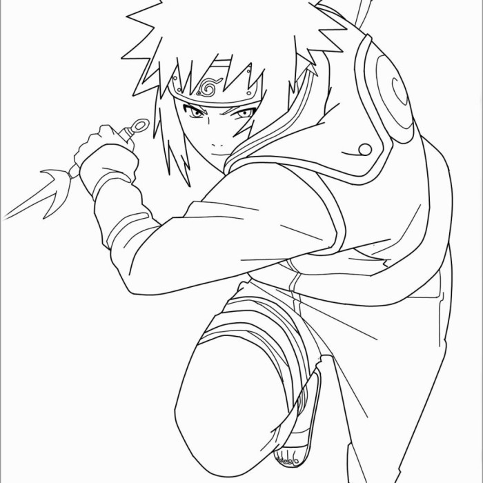 10 LEMBAR kertas mewarnai, GAMBAR MEWARNAI tema NARUTO - MINATO