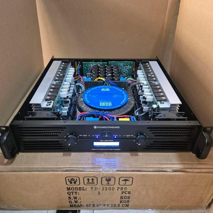 POWER AMPLIFIER SOUNDSTANDARD TD1300 PRO LAYAR LED 2X1300 WATT TD 1300 PRO