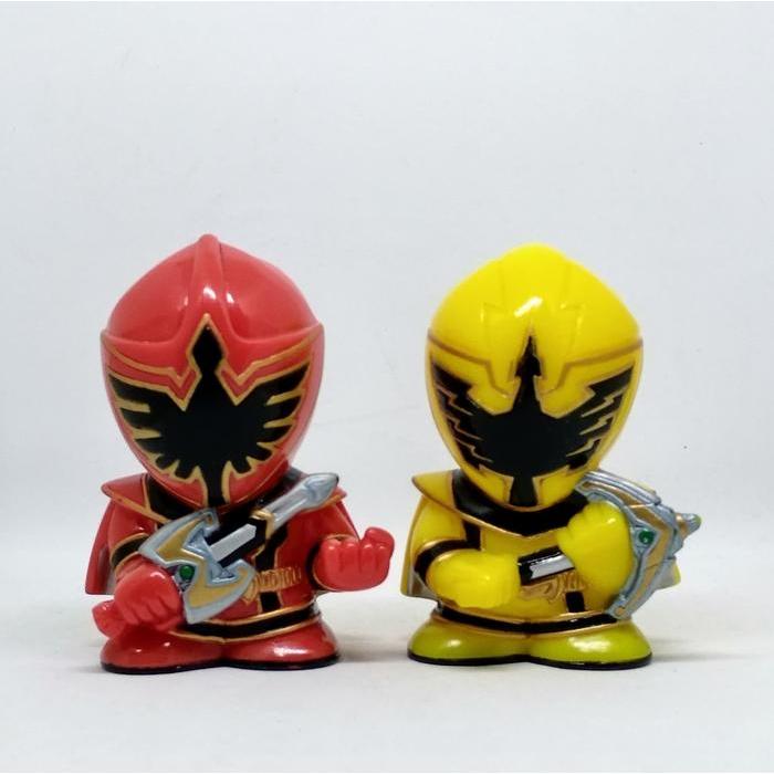 Mahou Sentai Magiranger Chibi Figure Set Red & Yellow Power Rangers