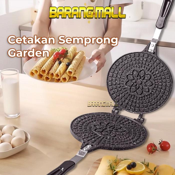 PREMIUM Cetakan semprong kue gapit opak egg roll teflon nonstick - SEMPRONG GARDEN
