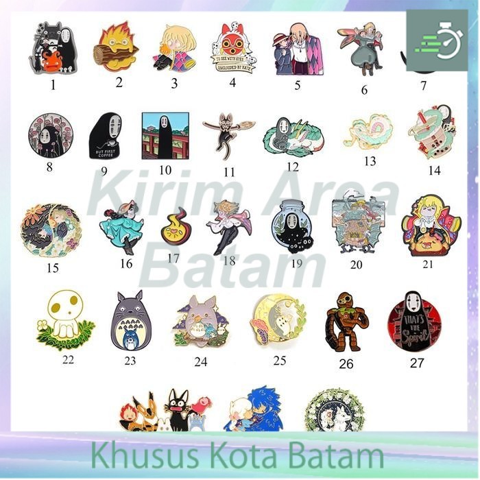 pin jas besi spirited away mononoke hime howl's moving castle