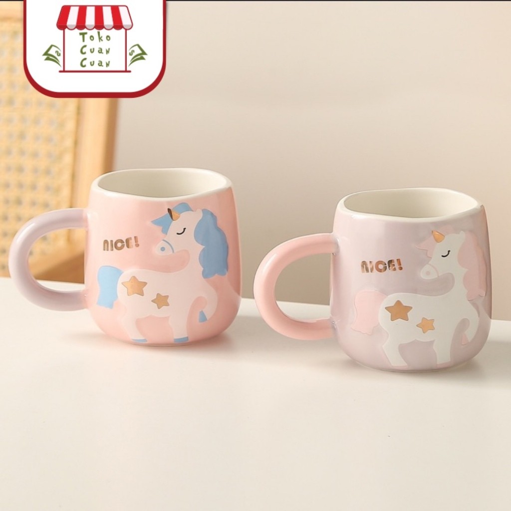 BIG SALE TCC Mug Keramik Unicorn Pink mug keramik lucu