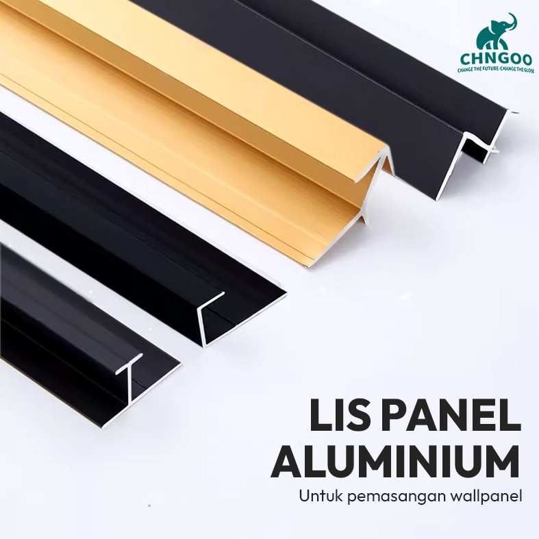 LIS PANEL ALUMINIUM, Untuk Wallboard, Sheetboard Aksesoris Rumah Modern Lis U, T, W, F) 5/8MM