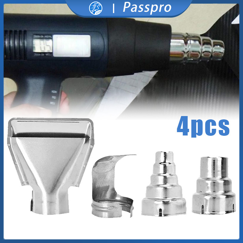 4pcs Hot Air Heat Gun Blower Nozzle Stainless Steel Heat Air Guns Nozzle Universal Diy Hot Air Gun A