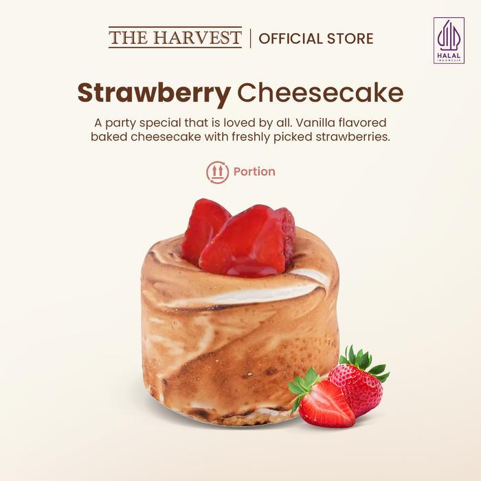The Harvest Strawberry Cheesecake Portion | Dessert Cake Rasa Strawberry Cheese