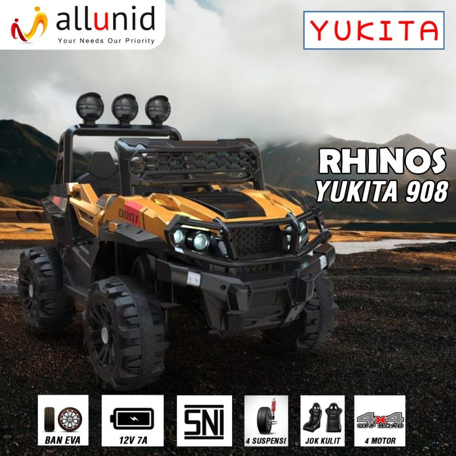 Yukita 908 Rhinos Mobil Aki Mainan Anak