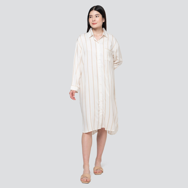 Nevada Double Stripes Maxi Dress Tidur Wanita 123605591