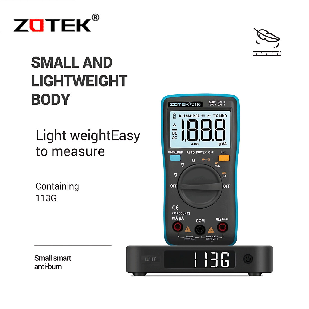 AVOMETER DIGITAL ZOTEK ZT98 / MULTITESTER DIGITAL ZT98ORIGINAL
