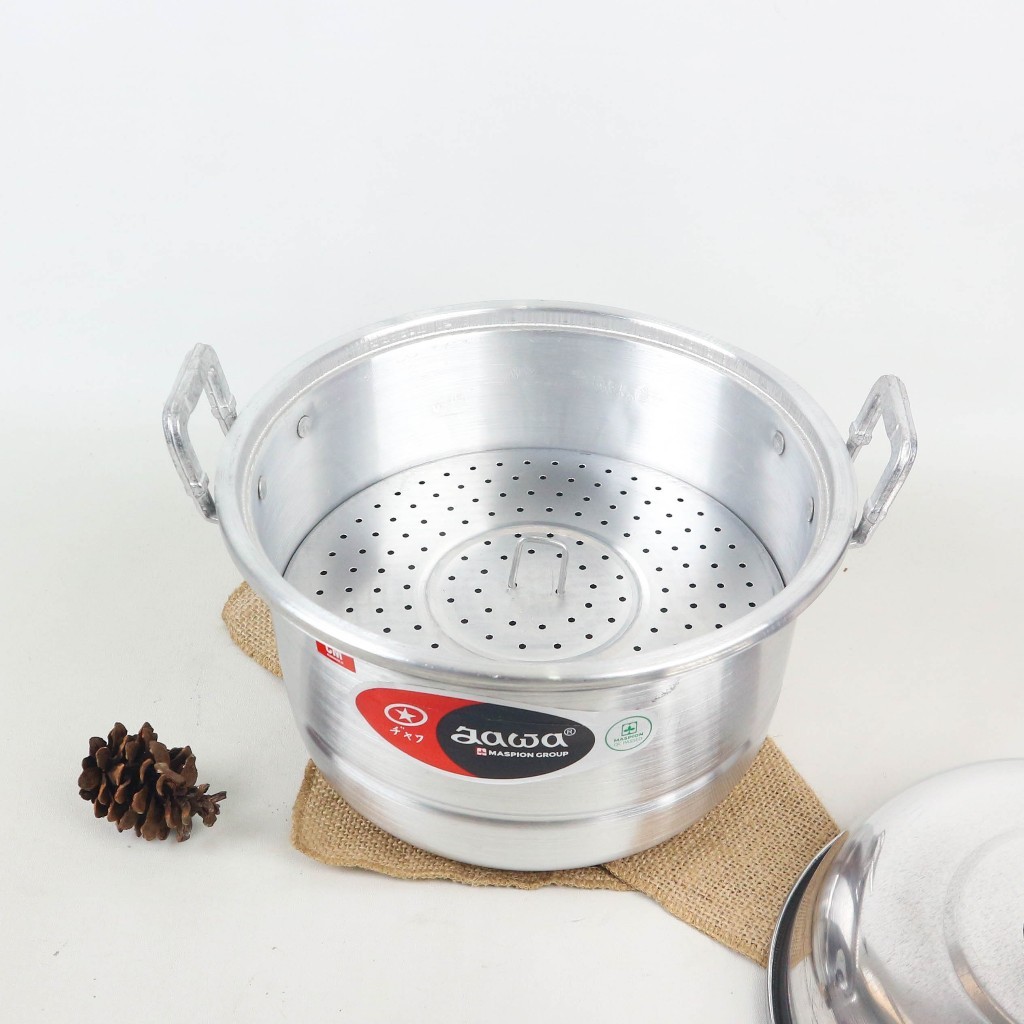 (Promo Live) Maspion Dandang Ekonomi 18cm 20cm 22 cm - Dandang Kukus Nasi Bahan Aluminium Maspion Ja
