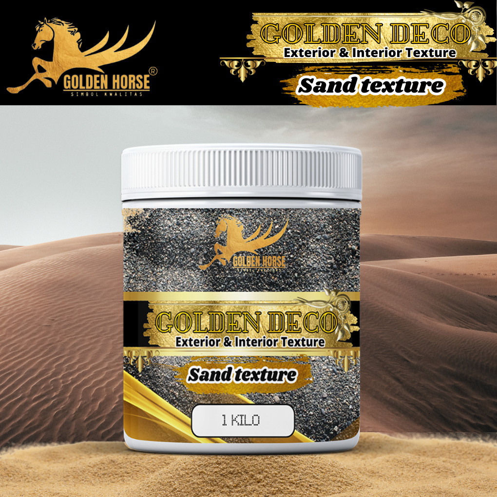 Cat Dinding Sand texture Golden Deco 1 kg - Golden horse
