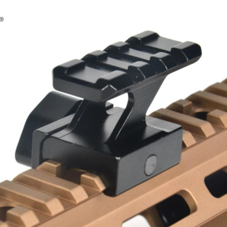 Mounting Adaftor Tripod Raiser Peninggi Rail 22 ke 22 untuk Teleskop Teropong