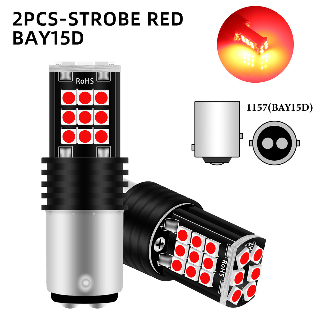 2 buah lampu rem motor LED 1157 bay15d, lampu strobo, lampu peringatan, lampu rem LED moto 1157, lam