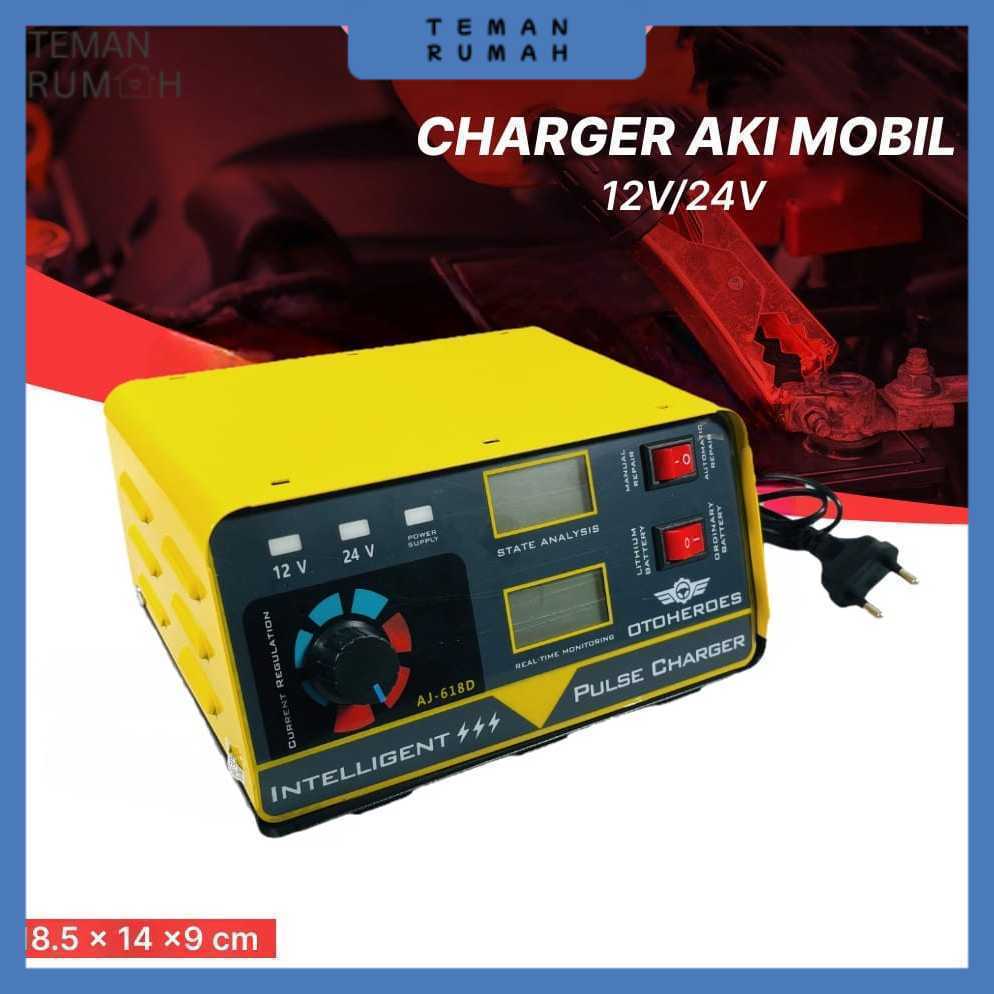 OTOHEROES Charger Aki Mobil Intelligent Battery Charger 12V/24V - AJ-618D