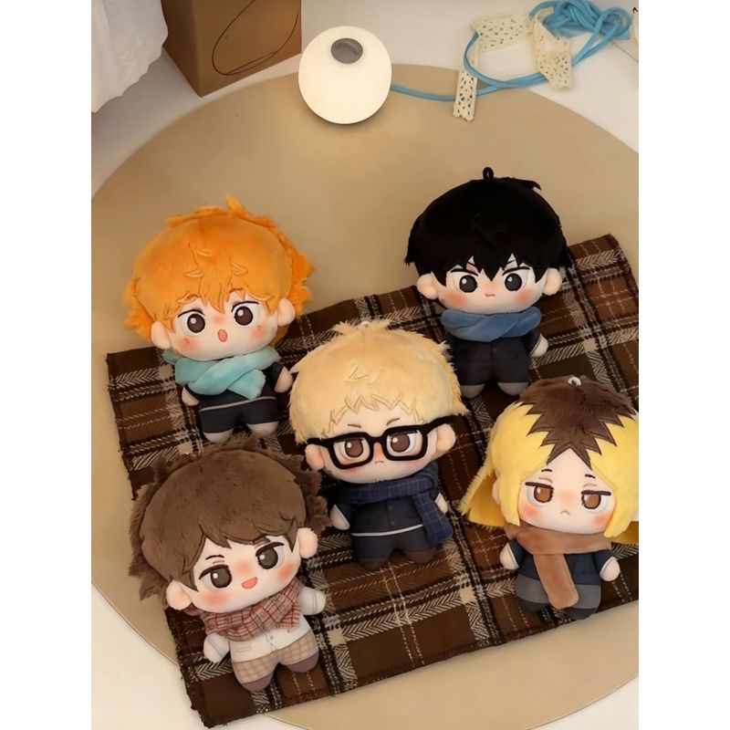 anime Haikyuu Hinata Shoyo Oikawa Tooru 10cm cotton doll Plush keyain kawaii sool bag arms toy doll 