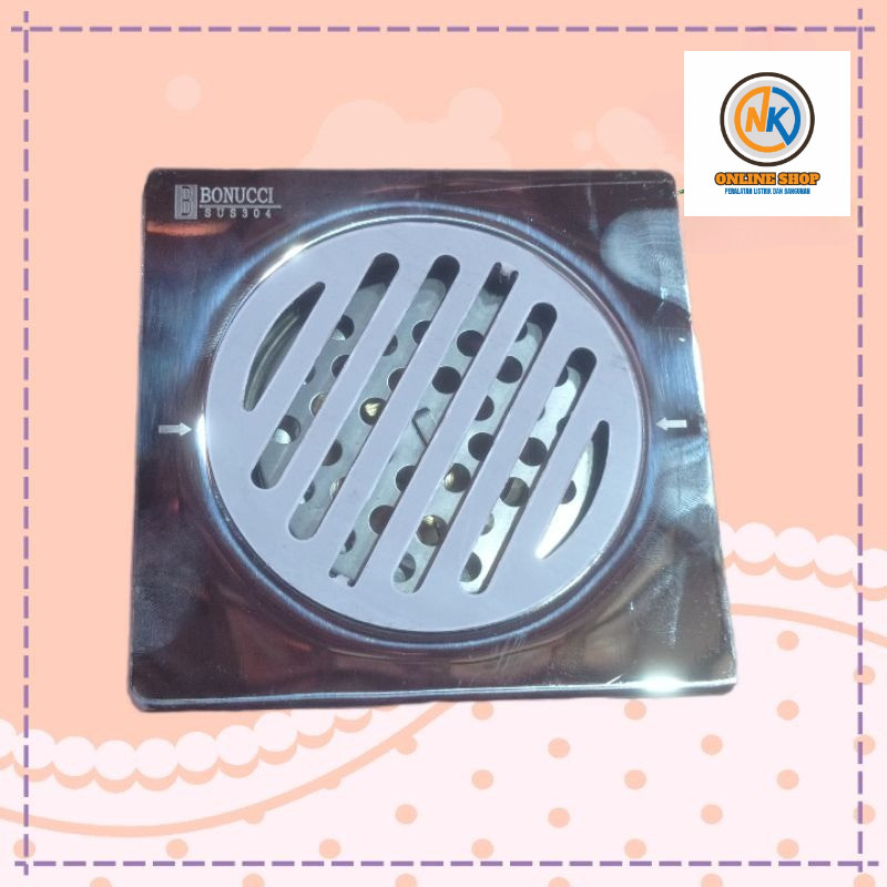 NK_ONLINESHOP Sarangan / Saringan Got stainless BONUCCI SUS 304 Tebal / Kuningan Floor Drain