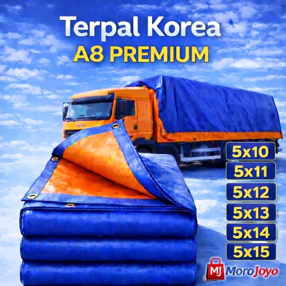Terpal Korea A8 Biru Oren 5x10 5x11 5x12 5x13 5x14 5x15 terpal plastik terpal truk terpal fuso terpa