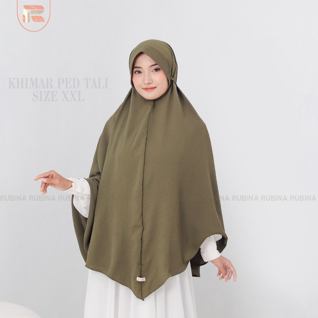 Khimar jumbo pet tali crinkle airflow Bergo syari Pet antem tali Syari