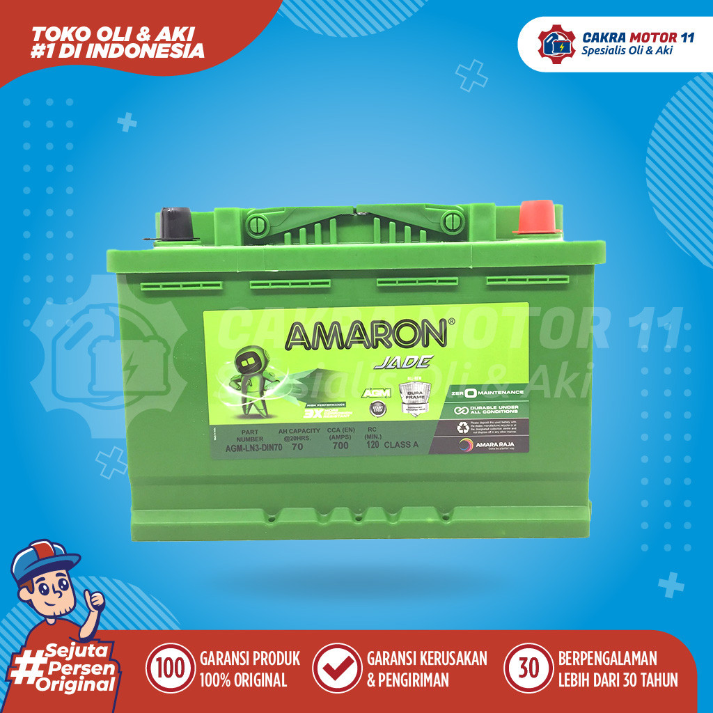 Aki Toyota Hilux Amaron Jade Agm Ln3 Din 70