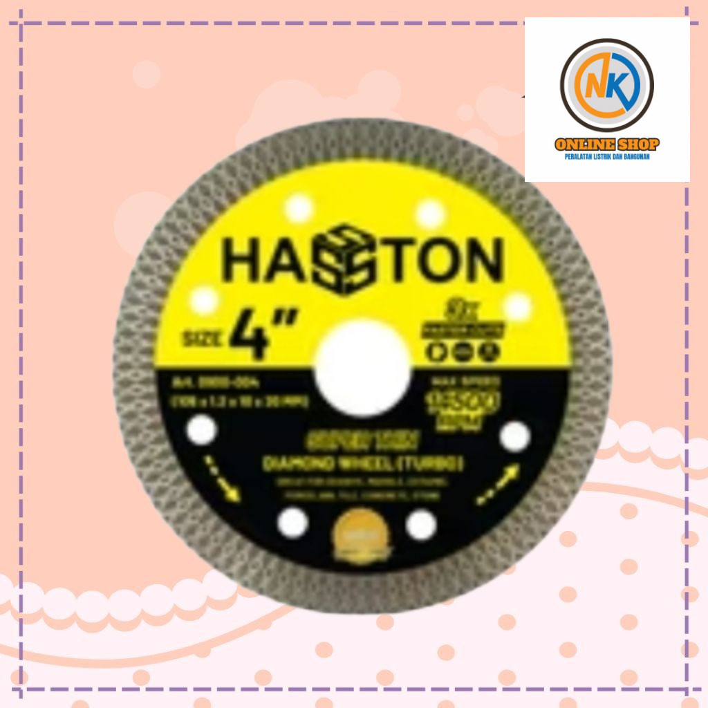 NK_ONLINESHOP Diamond Wheel Turbo Mata Pisau Potong Keramik Granit Batu HASSTON PROHEX 0900-004