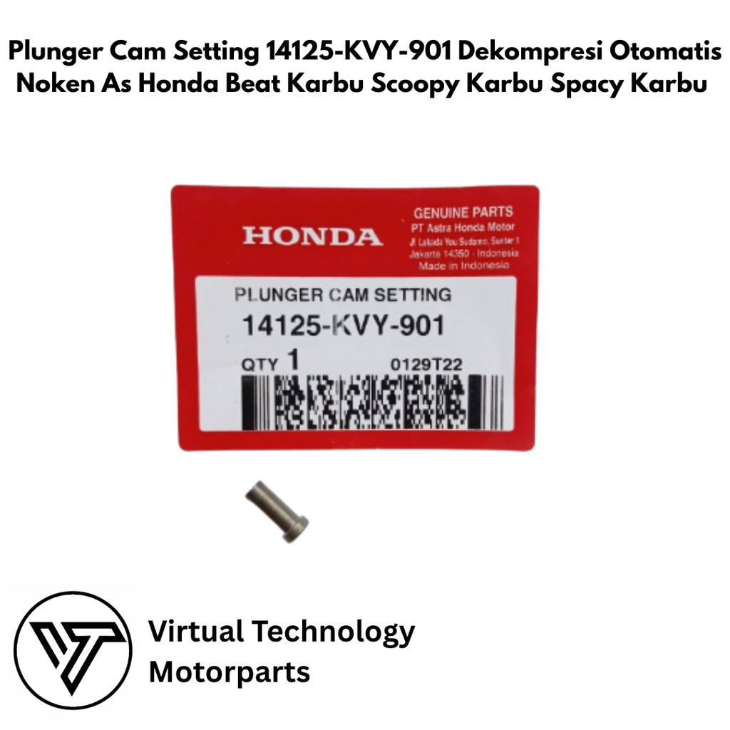 Plunger Cam Setting 14125-KVY-901 Dekompresi Otomatis Noken As Honda Beat Karbu Scoopy Karbu Spacy K