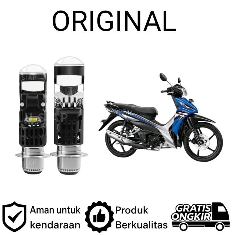 AM 1pcs Lampu depan LED H6 Mini BiLED motor Honda Revo FI
