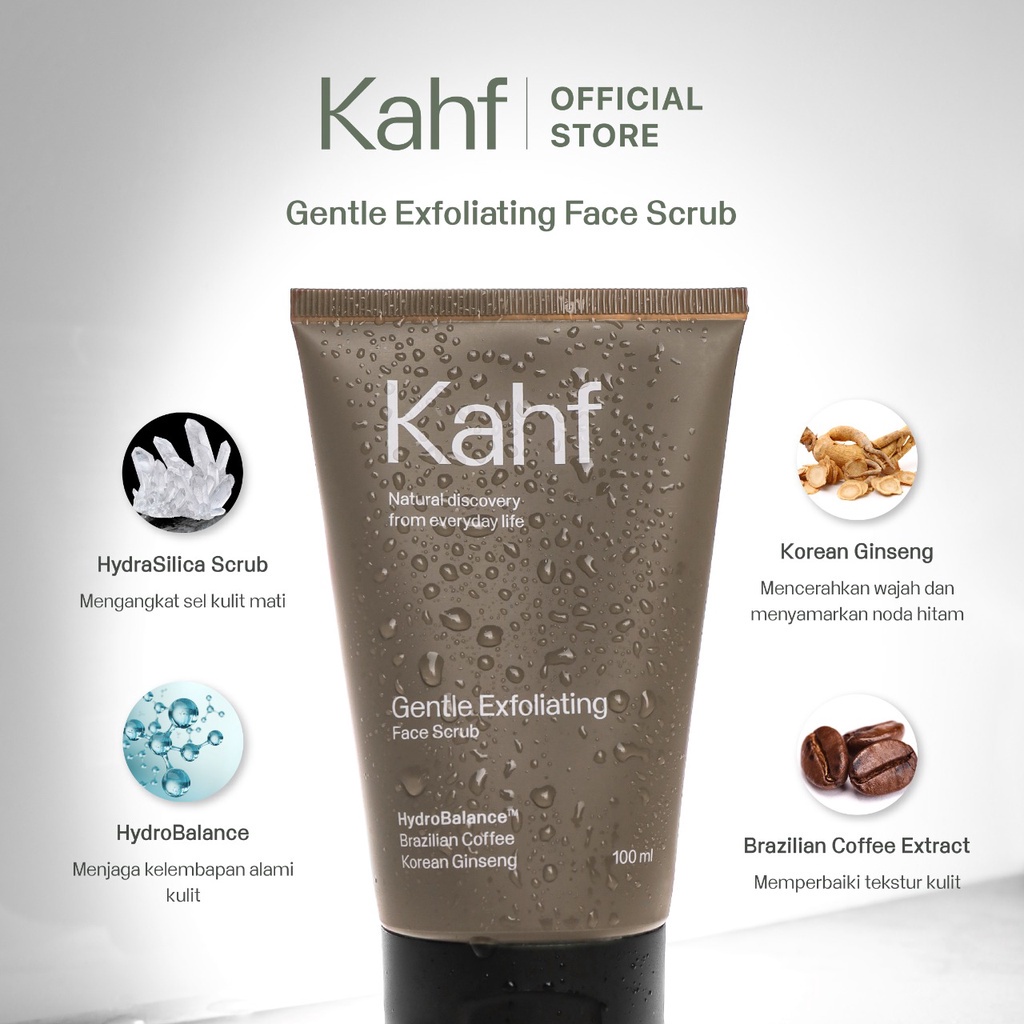 Jual Kahf Gentle Exfoliating Face Scrub 100 ml Perawatan Wajah Pria