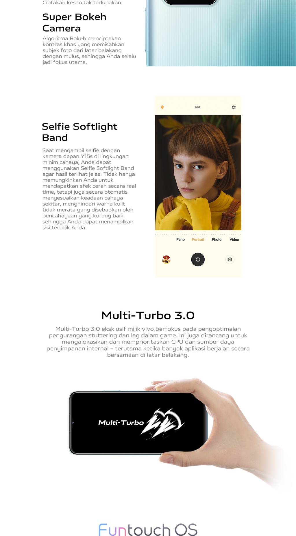 Jual [PROMO] vivo Y15s 3GB/64GB - 5000mAh Battery, Ultra Fast Side