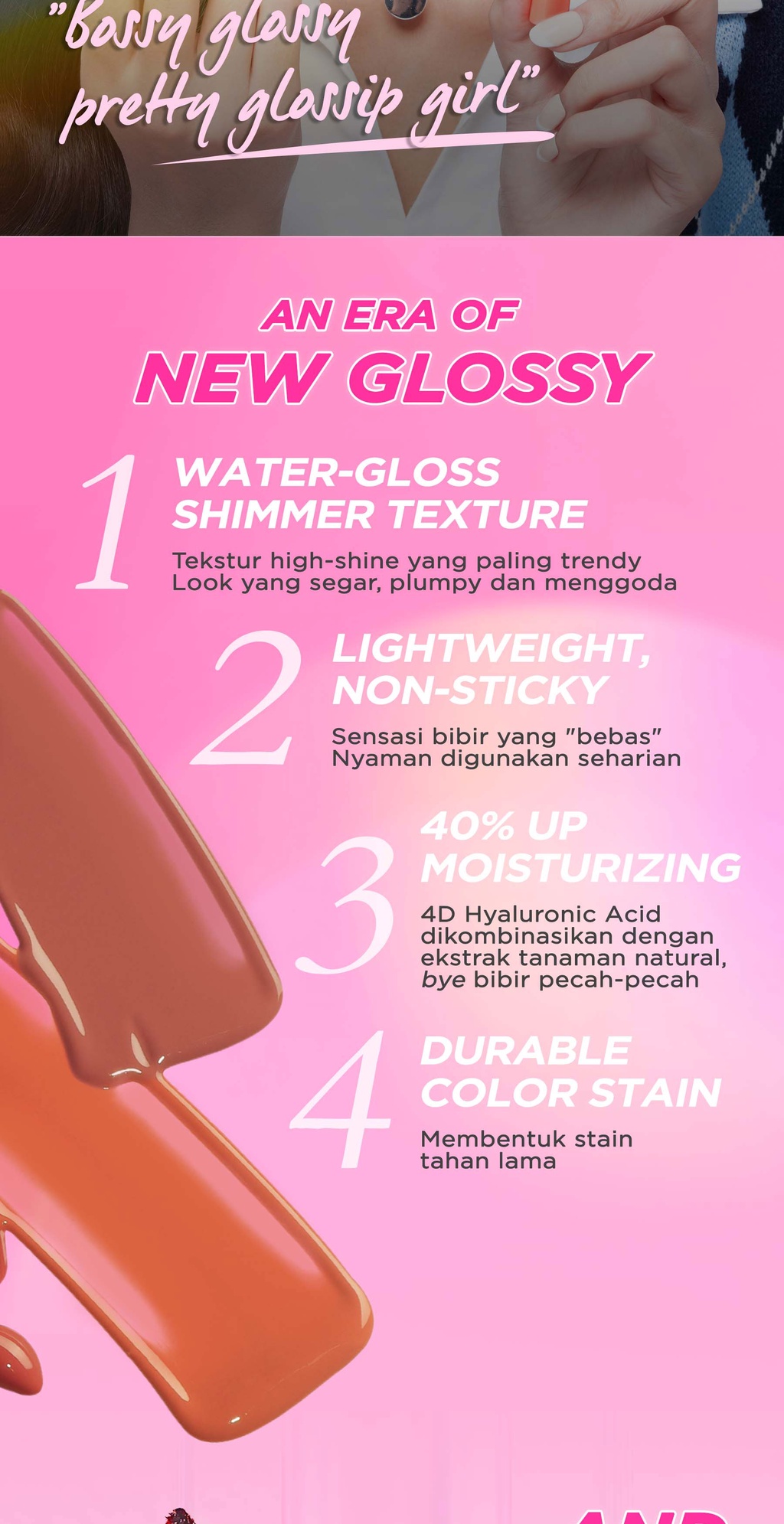 Jual [New Launch] DAZZLE ME Glossip Girl Lip Cream Hyper Hydrating