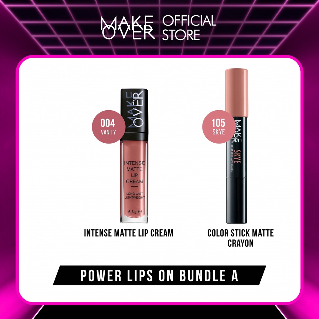 Make Over Intense Lip Statement  : Intense Matte Lip Cream, Color Stick Matte Crayon