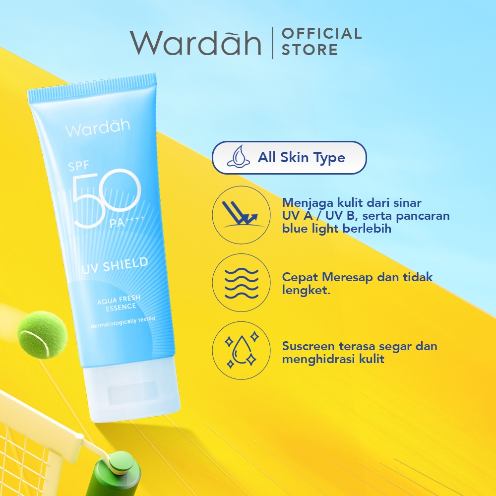 Sunscreen SPF 50 Untuk Kulit Berminyak  - 4. Wardah UV Shield Aqua Fresh Essence SPF 50 PA ++++