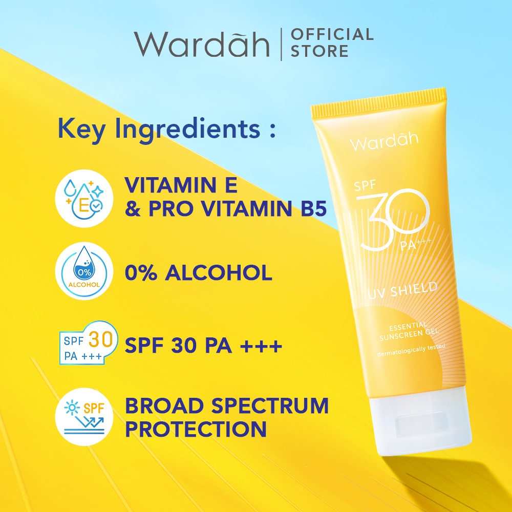 Wardah UV Shield Essential Sunscreen Gel SPF 30 PA - Sunscreen Wardah Untuk Kulit Berminyak