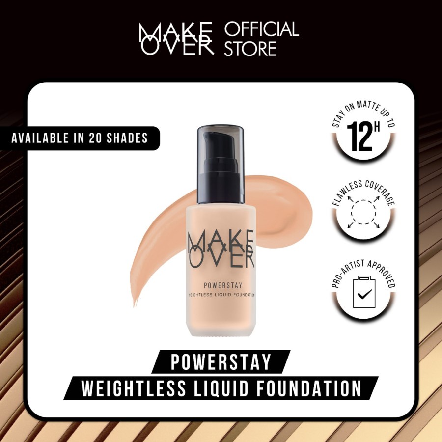 Make Over 24H Iconic &amp; Flawless Base :   Powerstay 24H Weightless Liquid Foundation, Hyperblack Superstay Liner