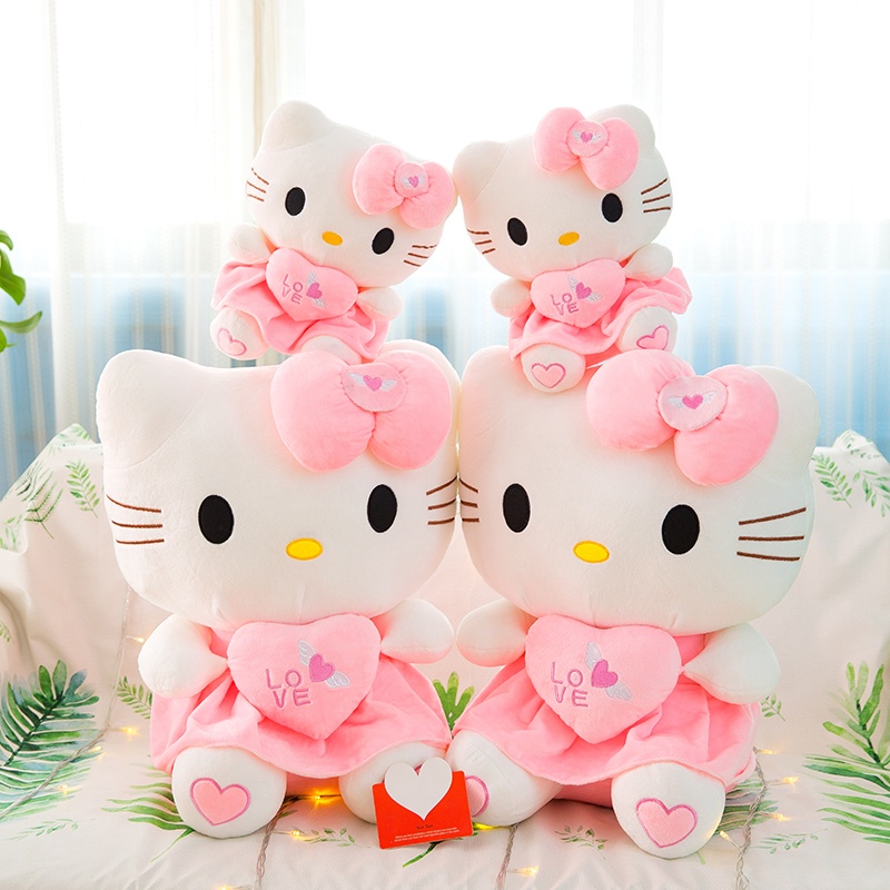 Mainan Hello Kitty Plush Lembut Lucu Dg Isian Katun55 /40 /30 Cm