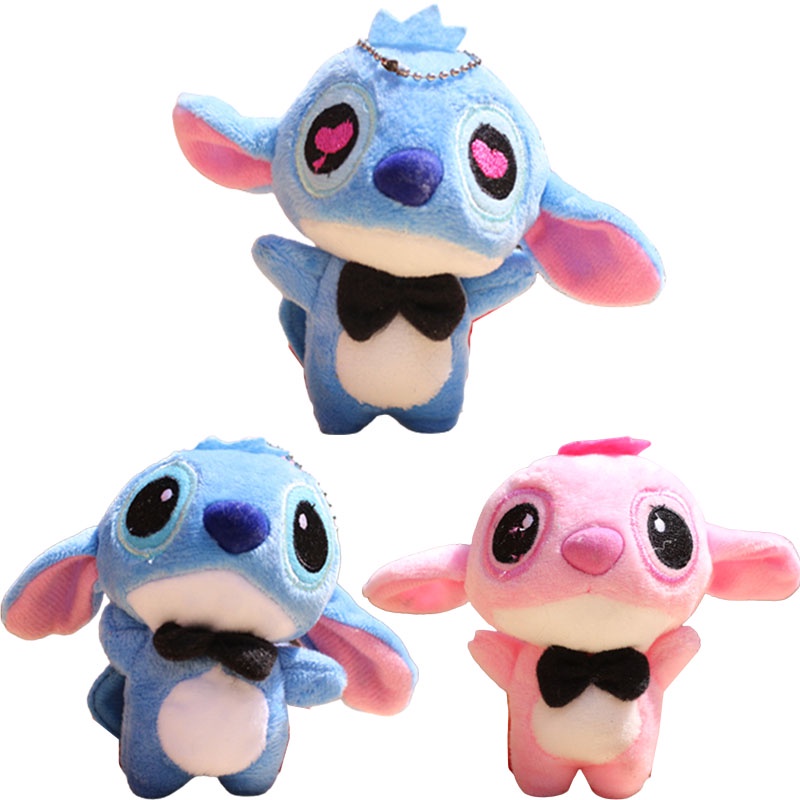 Liontin Gantungan Kunci Stitch Angel Plush- Hadiah Xmas Untuk Anak