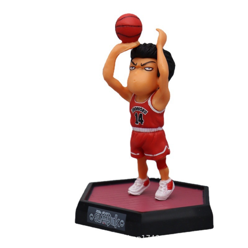 5pcs Slam Dunk Anime Figure Mainan Blok Bangunan Ornamen Karakter Kartun Hadiah Hari Valentine