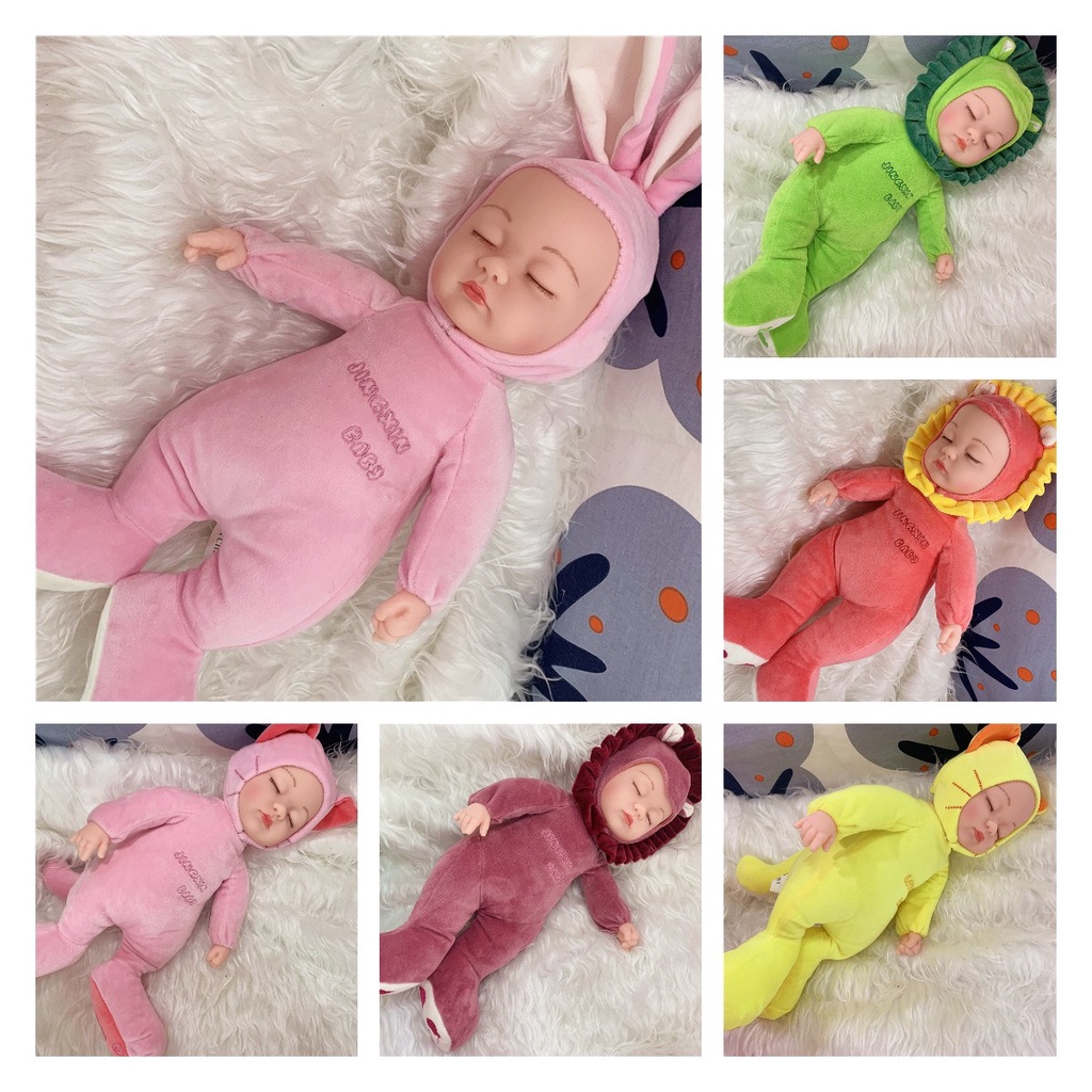 Boneka Bayi Baru Lahir Lucu Dengan Cahaya Memerah Untuk Mainan Anak Perempuan