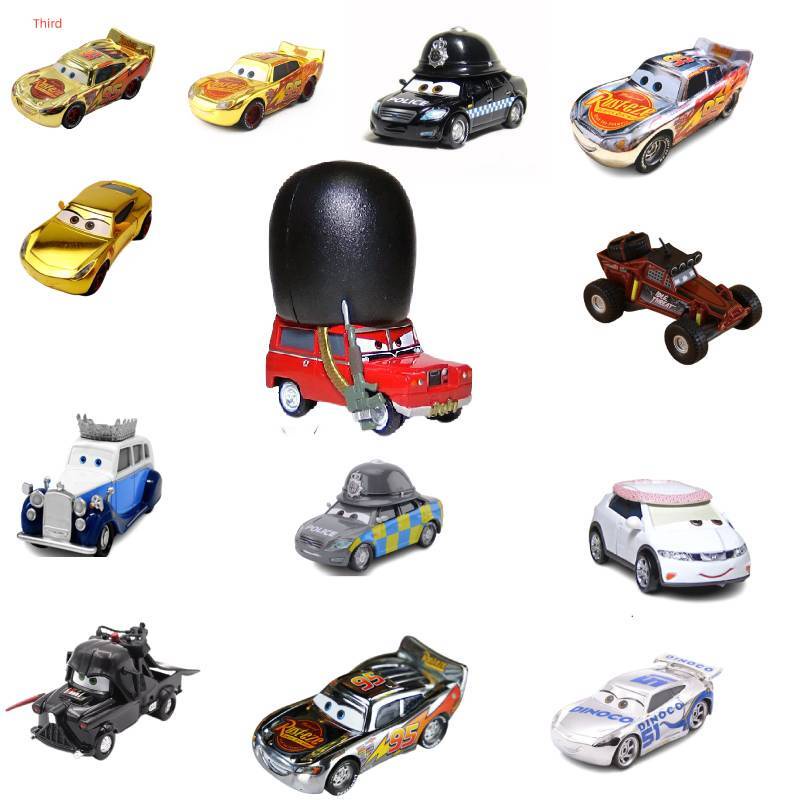 Disney Pixar Cars2 3queen Top Petir McQueen Mater miss Mother 1: 55 Diecast Kendaraan Metal Alloy Model Mobil Mainan Anak Cowok Hadiah