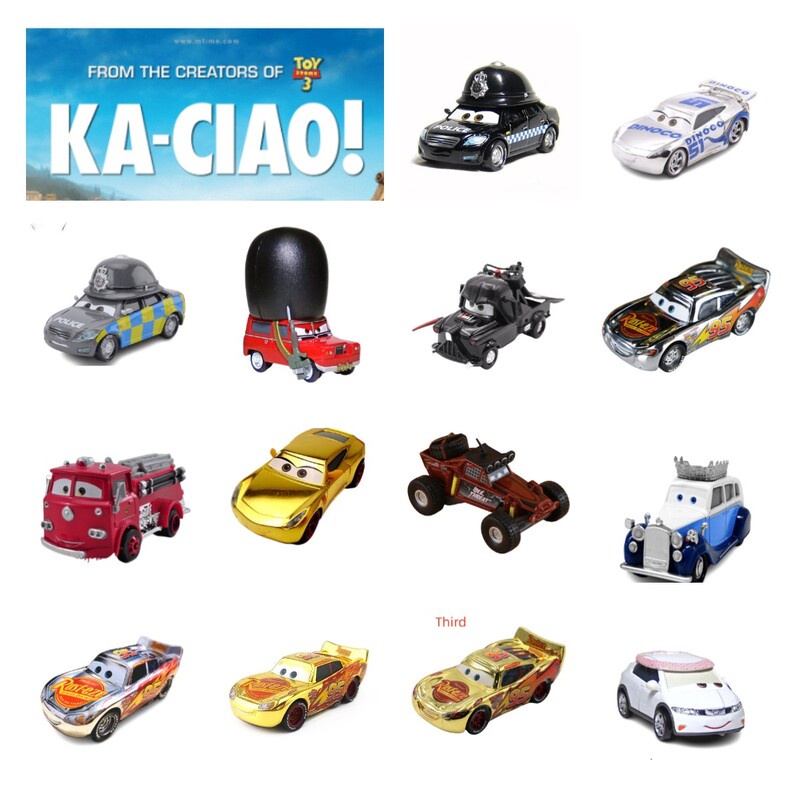 Disney Pixar Cars2 3queen Top Petir McQueen Mater miss Mother 1: 55 Diecast Kendaraan Metal Alloy Model Mobil Mainan Anak Cowok Hadiah