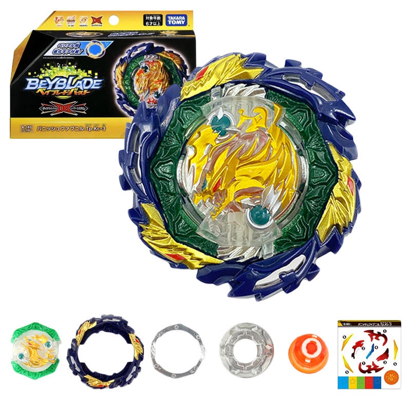 Mainan Beyblade Burst B-185 Vanish Fafnir Tapered Kick-3 Warna-Warni Dengan Beberapa Aksesoris