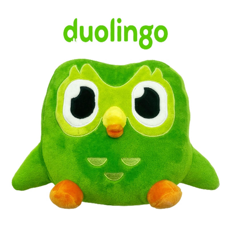 Cute 20cm Duolingo Plushie Duo 10 Year Anniversary Green Owl Gift For Kids Doll Plush Toy