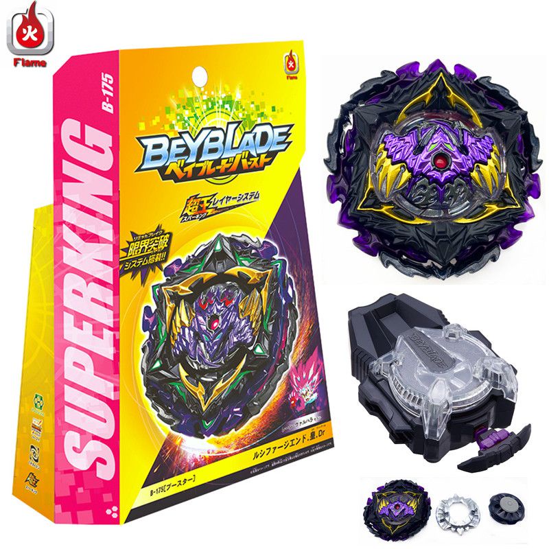 Beyblade Burst B175 Lucifer The End Superking Booster With Spark Right Wired Launcher Dan Bahan Alloy/Plastik