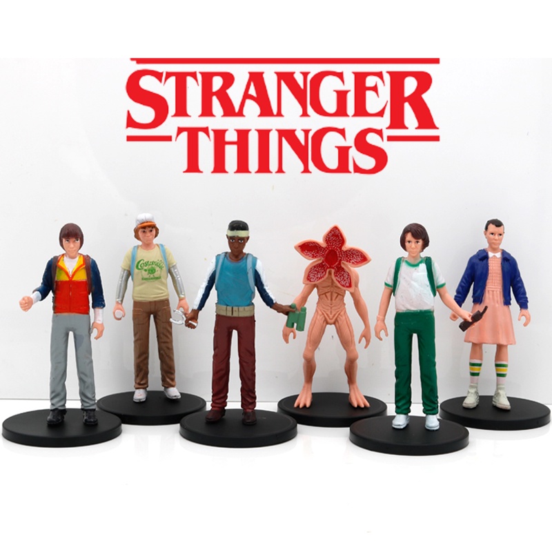 Figure Stranger Things Warna-Warni Dengan Will Dustin Demogorgon Ornament Cake Topper Gift